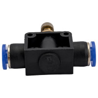 Фитинг цанговый с краником прямой 6 мм - 6 мм Pegas pneumatic 6008