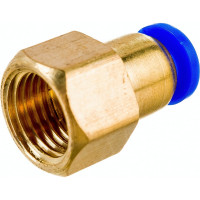 Фитинг металлический 6 мм - внутренняя резьба 1/4" Pegas pneumatic 5203