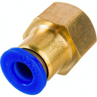 Фитинг металлический 6 мм - внутренняя резьба 1/4" Pegas pneumatic 5203