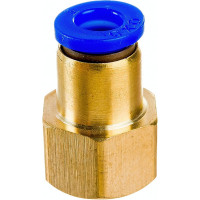 Фитинг металлический 6 мм - внутренняя резьба 1/4" Pegas pneumatic 5203