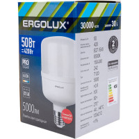 Светодиодная лампа Ergolux LED-HW-50W-E40-6K серия PRO 50Вт E27/E40 6500К 150-260В 14329