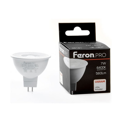 Светодиодная лампа FERON PRO LB-1607 G5.3 7W 6400K 38181