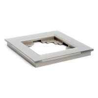 1-местная рамка STEKKER серия Катрин, стеклянная, GFR00-7001-03, серебро 39531