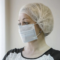 Нетканая шапочка AVIORA Шарлотта белая, 100 шт. 402-889