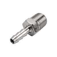 Штуцер елочка 6 мм - наружная резьба 1/4" Pegas pneumatic 4001