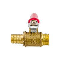 Краник латунный елочка 10 мм - резьба наружная 1/4" Pegas pneumatic 4417