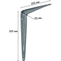 Кронштейн жестяной VORMANN 250x300x44 мм, цвет: серый лак, 00150 250 LG
