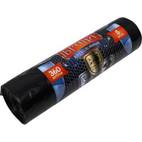 Мешки для мусора в рулоне Броня (5 шт; 120x160 см; 360 л; черные; ПВД; 60 мкм) Ромашка ВР-0015