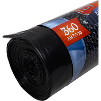 Мешки для мусора в рулоне Броня (5 шт; 120x160 см; 360 л; черные; ПВД; 60 мкм) Ромашка ВР-0015