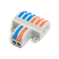 Монтажная клемма STEKKER для фазных проводников, 2 контактные группы, LD222-426 2 шт 39489