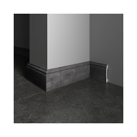 Плинтус напольный ударопрочный влагостойкий Decor-Dizayn цвет графит 100x16x2400 мм 701-94