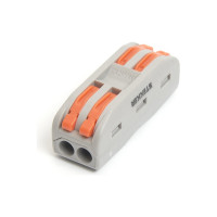 Монтажная клемма STEKKER для фазных проводников, 2 контактные группы, LD222-422 5 шт 39486