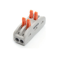 Монтажная клемма STEKKER для фазных проводников, 2 контактные группы, LD222-422 5 шт 39486