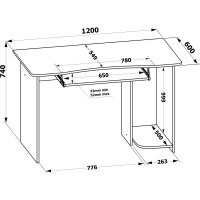 Компьютерный стол СОКОЛ венге КСТ-04.1 КСТ04.1В5