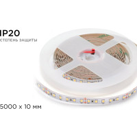 Светодиодная лента Apeyron 24В, 16Вт/м, smd2835, 120д/м, IP20, 1500Лм/м ,подложка 10мм, 5м, холодный белый 00-343