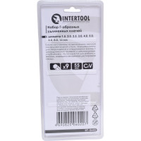 Набор Г-образных шестигранных удлиненных ключей INTERTOOL 9ед., 1.5-10мм, Cr-V, 55 HRC HT-0602