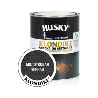 Краска по металлу с молотковым эффектом HUSKY KLONDIKE (черная; 0.9 л) 25620