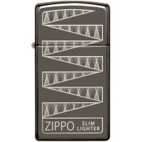 Зажигалка Zippo 65th Anniversary Slim с покрытием Black Ice 49709