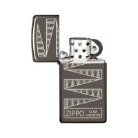 Зажигалка Zippo 65th Anniversary Slim с покрытием Black Ice 49709