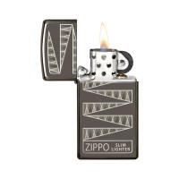 Зажигалка Zippo 65th Anniversary Slim с покрытием Black Ice 49709