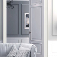 Потолочный плинтус Stenopol подходит к натяжным потолкам, 90х20х2000 мм под покраску C7226