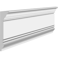 Потолочный плинтус Stenopol подходит к натяжным потолкам, 90х20х2000 мм под покраску C7226