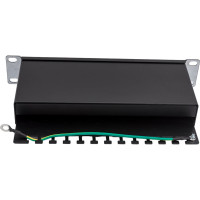 Патч-панель Cabeus, установочный размер 236 мм, 12 портов RJ-45 PL-12-Cat.6 10"-SH-Dual