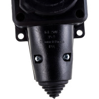 2-х местная однофазная колодка UNIVersal с заглушками КОМПАКТ каучук 16А 250В IP44 еврослот 1788