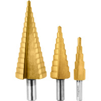 Набор ступенчатых сверл 4-12 мм, 4-20 мм, 4-32 мм vertextools 4-12-4-20-4-32