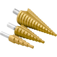 Набор ступенчатых сверл 4-12 мм, 4-20 мм, 4-32 мм vertextools 4-12-4-20-4-32