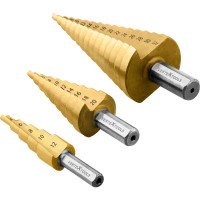 Набор ступенчатых сверл 4-12 мм, 4-20 мм, 4-32 мм vertextools 4-12-4-20-4-32
