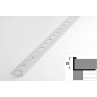 Профиль окантовочный L-образный алюминиевый ЛУКА 10 мм, 2,7 м, Белый УТ000012923