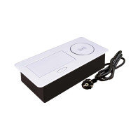 Выдвижная розетка (выдвижной блок розеток) SETE 1 EURO розетка, 2 USB, беспроводная зарядка SBT-1UCW-10