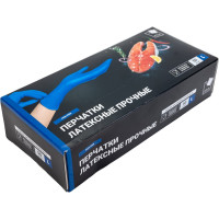 Латексные прочные перчатки Komfi High Risk (27 гр), синие, L, 25 пар, А.Д.М. 121810