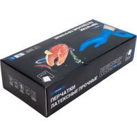 Латексные прочные перчатки Komfi High Risk (27 гр), синие, L, 25 пар, А.Д.М. 121810