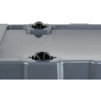 Особопрочный контейнер HONEYCOMB серии PRO 120 л, с крышкой, серый M-120-00.76new