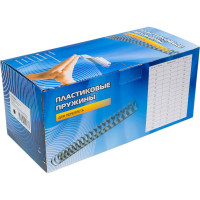Пластиковые пружины для переплёта Office Kit 16 мм черные упаковка 100 шт BP2050
