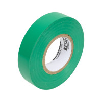 Изолента РЕКОРД 15мм х 20м х 0,13мм, зеленый 24409