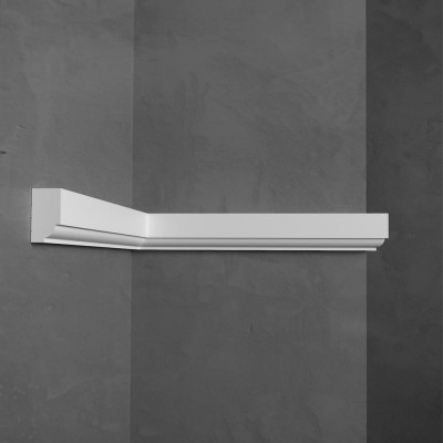 Потолочный плинтус Stenopol подходит к натяжным потолкам, 29x16x2000 мм под покраску C711