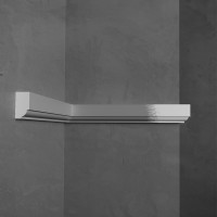 Потолочный плинтус Stenopol подходит к натяжным потолкам, 29x16x2000 мм под покраску C711