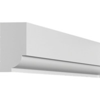 Потолочный плинтус Stenopol подходит к натяжным потолкам, 29x16x2000 мм под покраску C711