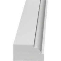 Потолочный плинтус Stenopol подходит к натяжным потолкам, 29x16x2000 мм под покраску C711