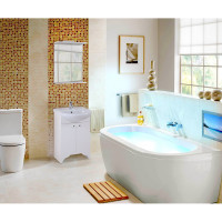 Тумба с раковиной Onika Омега 50 напольная, белая 105015