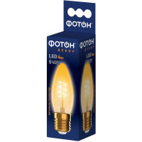 Светодиодная лампочка ФОТОН филаментная LED FL B35-S 4Вт E27 2200К, теплый свет, 23940