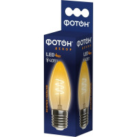 Светодиодная лампочка ФОТОН филаментная LED FL B35-S 4Вт E27 2200К, теплый свет, 23940