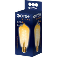 Светодиодная лампочка ФОТОН филаментная LED FL ST64-S 4Вт E27 2200К, теплый свет, 23977