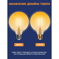 Светодиодная лампочка ФОТОН филаментная LED FL G95-S 4Вт E27 2200К, теплый свет, 23978