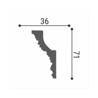 Потолочный плинтус Де-Багет Декор ДП 38/80 00-00002014