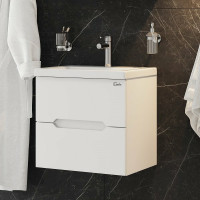 Тумба с раковиной Onika Айленд 50 подвесная, белая (ум. Como 50/Фостер 50) 105021