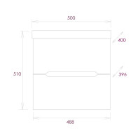 Тумба с раковиной Onika Айленд 50 подвесная, белая (ум. Como 50/Фостер 50) 105021